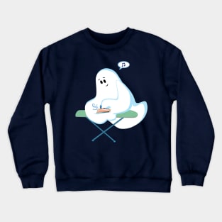 Cute Ghost Irons His Wrinkles For Halloween Crewneck Sweatshirt